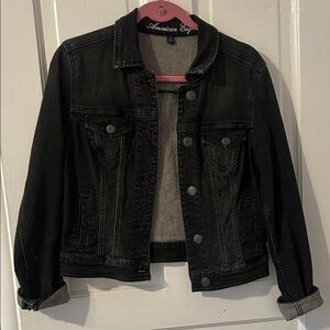 American Eagle Outfitters Black Jean Jacket